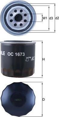KNECHT OC 1673 - Масляний фільтр autocars.com.ua