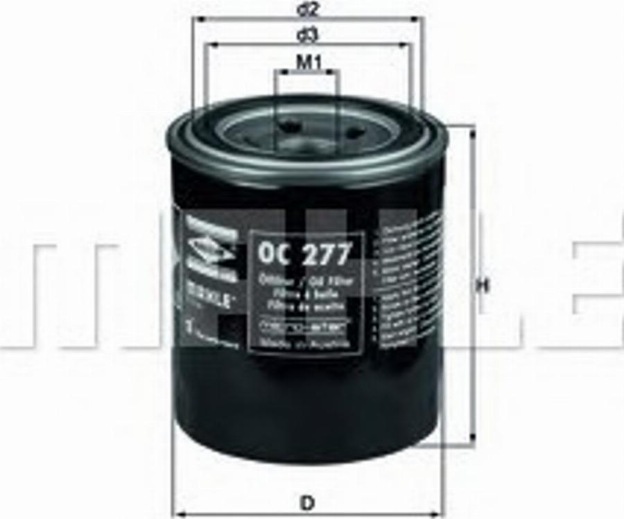 KNECHT OC277 - Масляный фильтр avtokuzovplus.com.ua