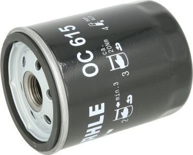 KNECHT OC 615 - Масляний фільтр autocars.com.ua