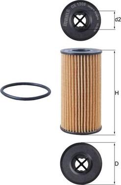 KNECHT OX 1308D - Масляний фільтр autocars.com.ua