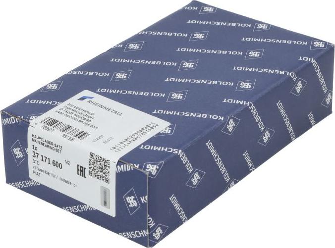 Kolbenschmidt 37171600 - Комплект підшипників колінчастого вала autocars.com.ua