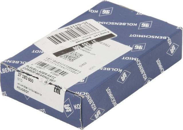 Kolbenschmidt 37 183 600 - Комплект шатунних вкладишів autocars.com.ua