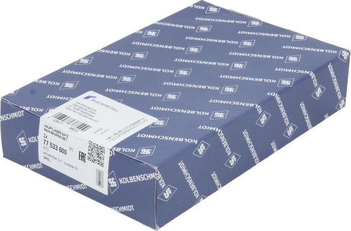 Kolbenschmidt 77533600 - Комплект підшипників колінчастого вала autocars.com.ua