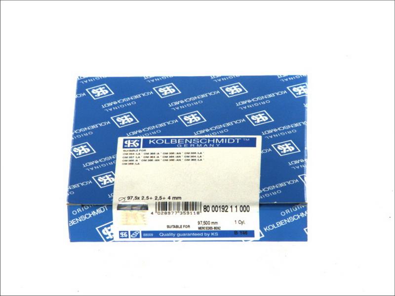 Kolbenschmidt 800019211000 - Комплект поршневих кілець autocars.com.ua