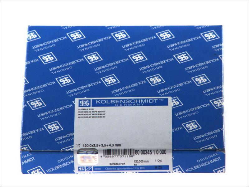 Kolbenschmidt 800034510000 - Комплект поршневих кілець autocars.com.ua