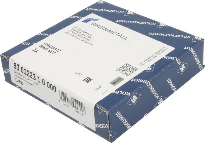 Kolbenschmidt 800122310000 - Комплект поршневих кілець autocars.com.ua