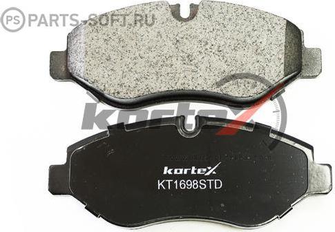 Kortex KT1698STD - Гальмівні колодки, дискові гальма autocars.com.ua