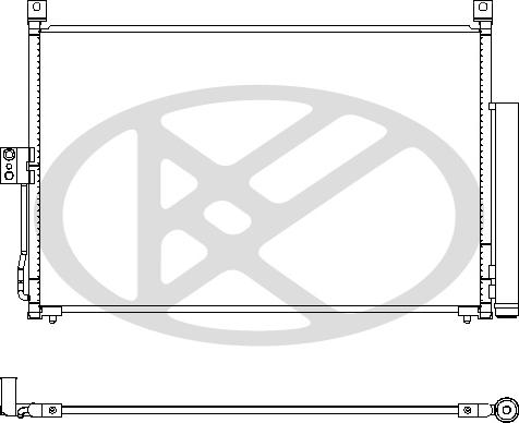 KOYORAD CD051554 - Конденсатор, кондиціонер autocars.com.ua