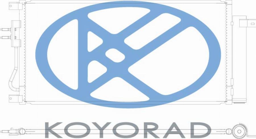 KOYORAD CD311556 - Конденсатор, кондиціонер autocars.com.ua