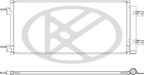 KOYORAD CD461282 - Конденсатор, кондиціонер autocars.com.ua