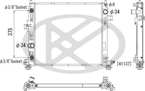 KOYORAD PL312838R - Радіатор, охолодження двигуна autocars.com.ua