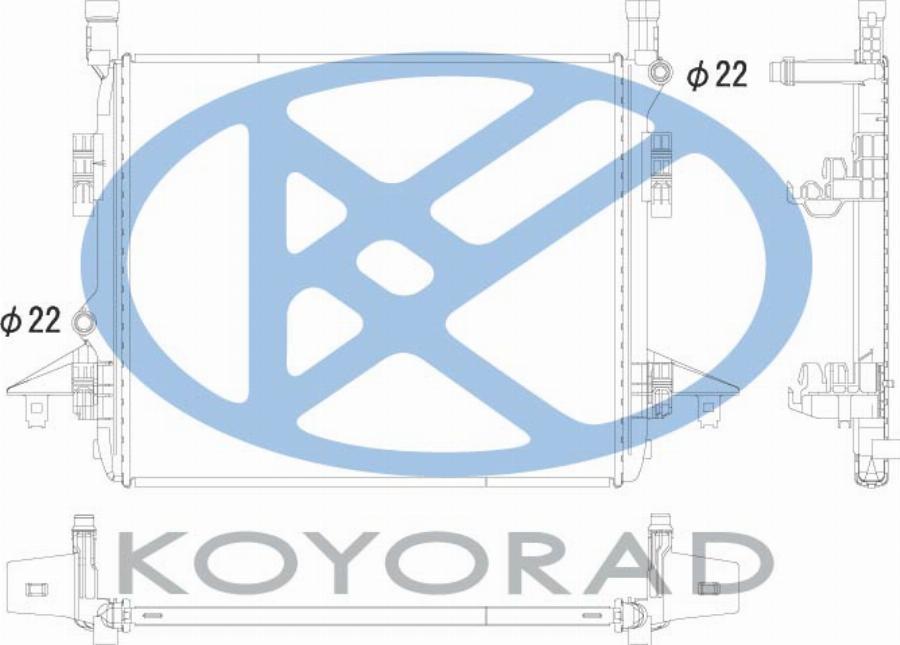 KOYORAD PL443976 - Радіатор, охолодження двигуна autocars.com.ua