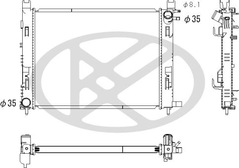 KOYORAD PL493552 - Радіатор, охолодження двигуна autocars.com.ua