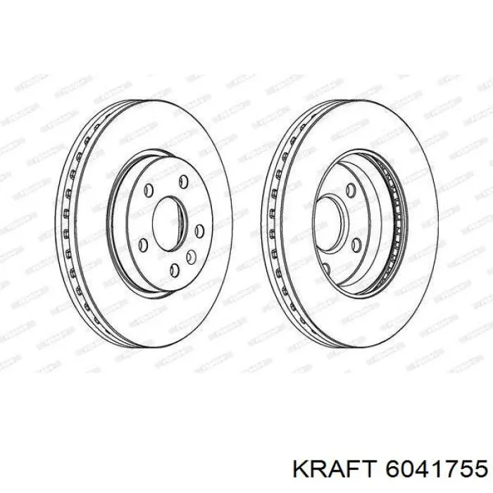 KRAFT AUTOMOTIVE 6041755 - Тормозной диск avtokuzovplus.com.ua