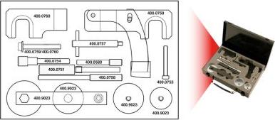 KS Tools 400.0750 - Набір настановних інструментів, фази газорозподілу autocars.com.ua