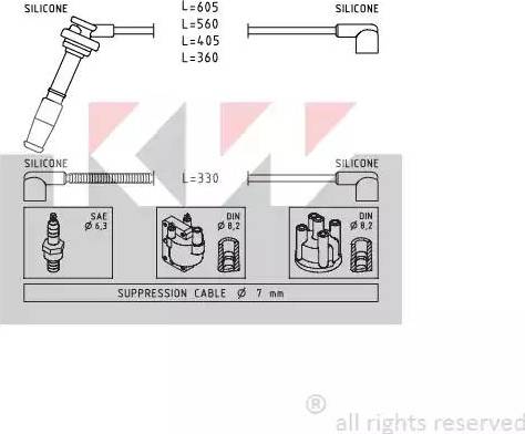 KW 359 609 - Комплект проводов зажигания autodnr.net