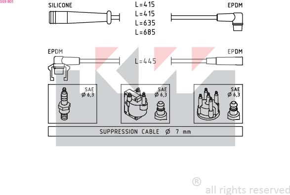 KW 359 801 - Комплект проводов зажигания autodnr.net