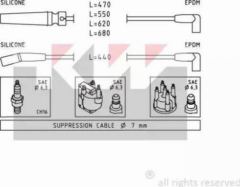 KW 360 433 - Комплект проводов зажигания autodnr.net