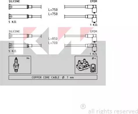 KW 360 694 - Комплект проводів запалювання autocars.com.ua