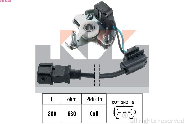 KW 430 178M - Датчик, імпульс запалювання autocars.com.ua