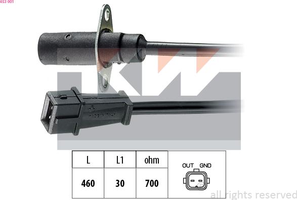 KW 453 001 - Датчик импульсов, коленвал avtokuzovplus.com.ua