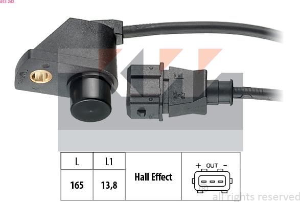 KW 453 242 - Датчик, положення розподільного валу autocars.com.ua