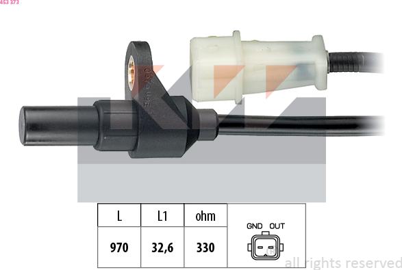 KW 453 373 - Датчик імпульсів, колінчастий вал autocars.com.ua