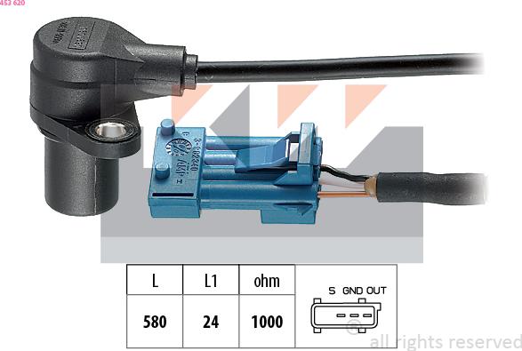 KW 453 620 - Датчик импульсов, коленвал autodnr.net