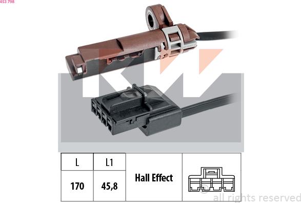 KW 453 798 - Датчик RPM, частота вращения avtokuzovplus.com.ua