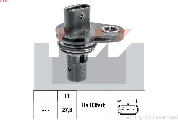 KW 453 803 - Датчик, положение распределительного вала autodnr.net