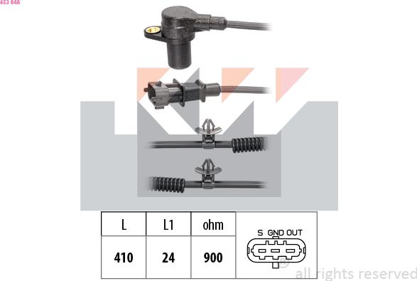 KW 453 848 - Датчик импульсов, коленвал avtokuzovplus.com.ua