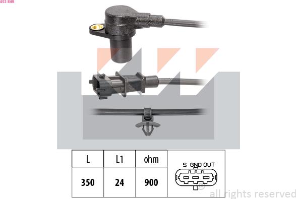 KW 453 849 - Датчик импульсов, коленвал avtokuzovplus.com.ua