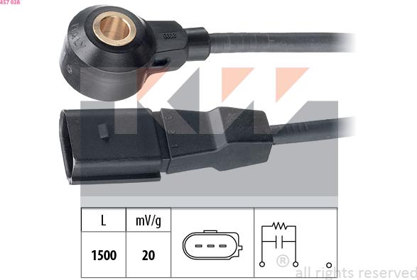 KW 457 038 - Датчик детонації autocars.com.ua