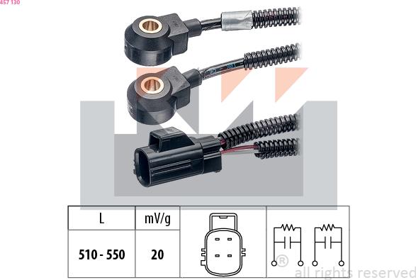 KW 457 130 - Датчик детонации avtokuzovplus.com.ua