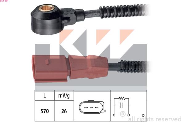 KW 457 171 - Датчик детонації autocars.com.ua