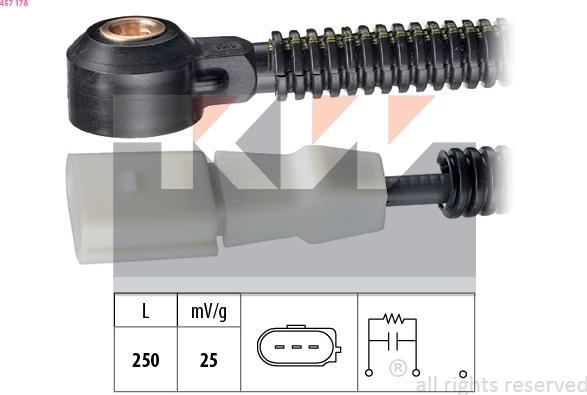 KW 457 178 - Датчик детонації autocars.com.ua