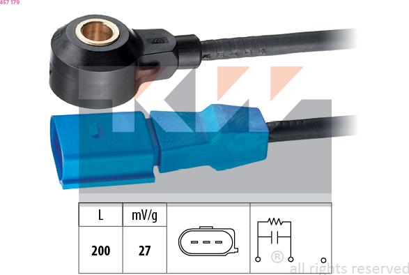 KW 457 179 - Датчик детонації autocars.com.ua