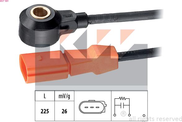 KW 457 181 - Датчик детонації autocars.com.ua