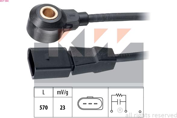 KW 457 184 - Датчик детонації autocars.com.ua