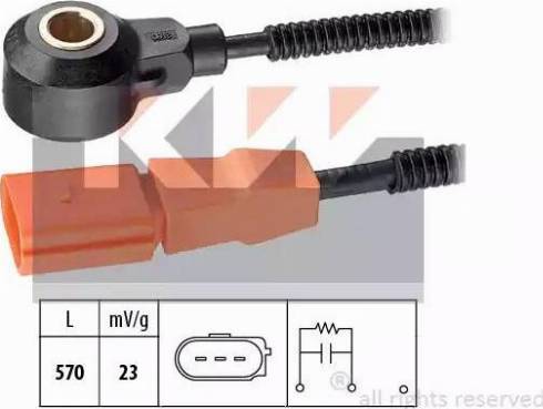 KW 457 186 - Датчик детонації autocars.com.ua