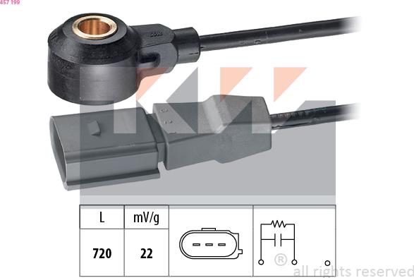 KW 457 199 - Датчик детонації autocars.com.ua
