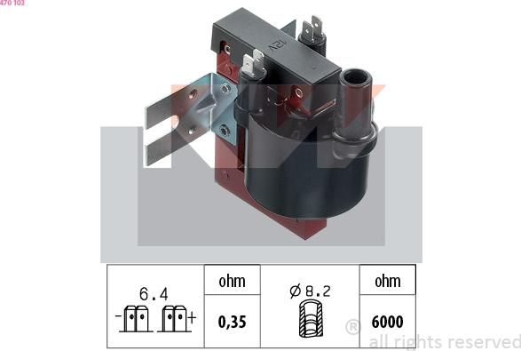 KW 470 103 - Катушка зажигания avtokuzovplus.com.ua