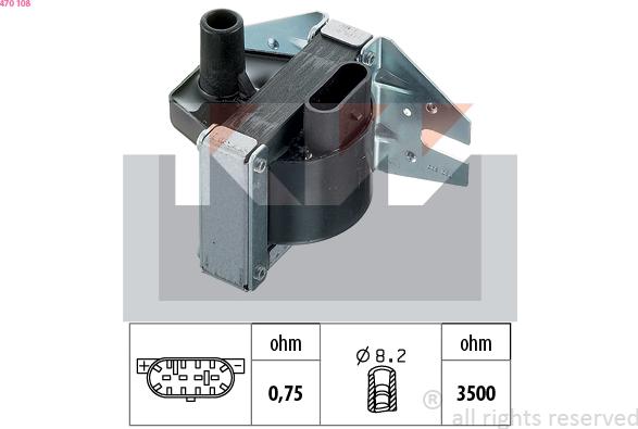 KW 470 108 - Катушка зажигания autodnr.net