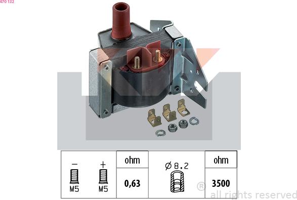 KW 470 132 - Катушка зажигания avtokuzovplus.com.ua