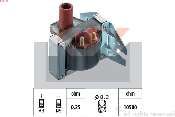 KW 470 179 - Катушка зажигания avtokuzovplus.com.ua