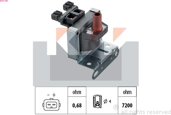 KW 470 191 - Котушка запалювання autocars.com.ua