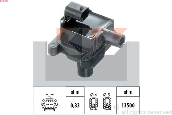 KW 470 397 - Катушка зажигания autodnr.net