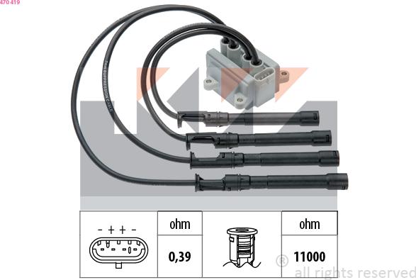 KW 470 419 - Котушка запалювання autocars.com.ua