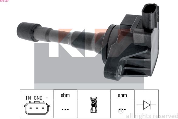 KW 470 527 - Катушка зажигания avtokuzovplus.com.ua