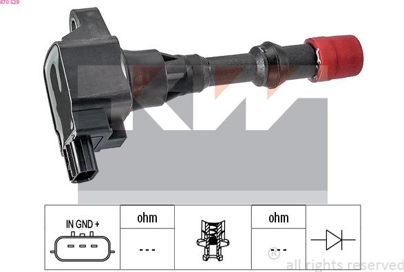 KW 470 529 - Котушка запалювання autocars.com.ua